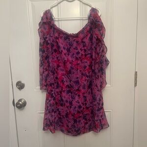 H by Halston Floral Dress - Pink and Purple